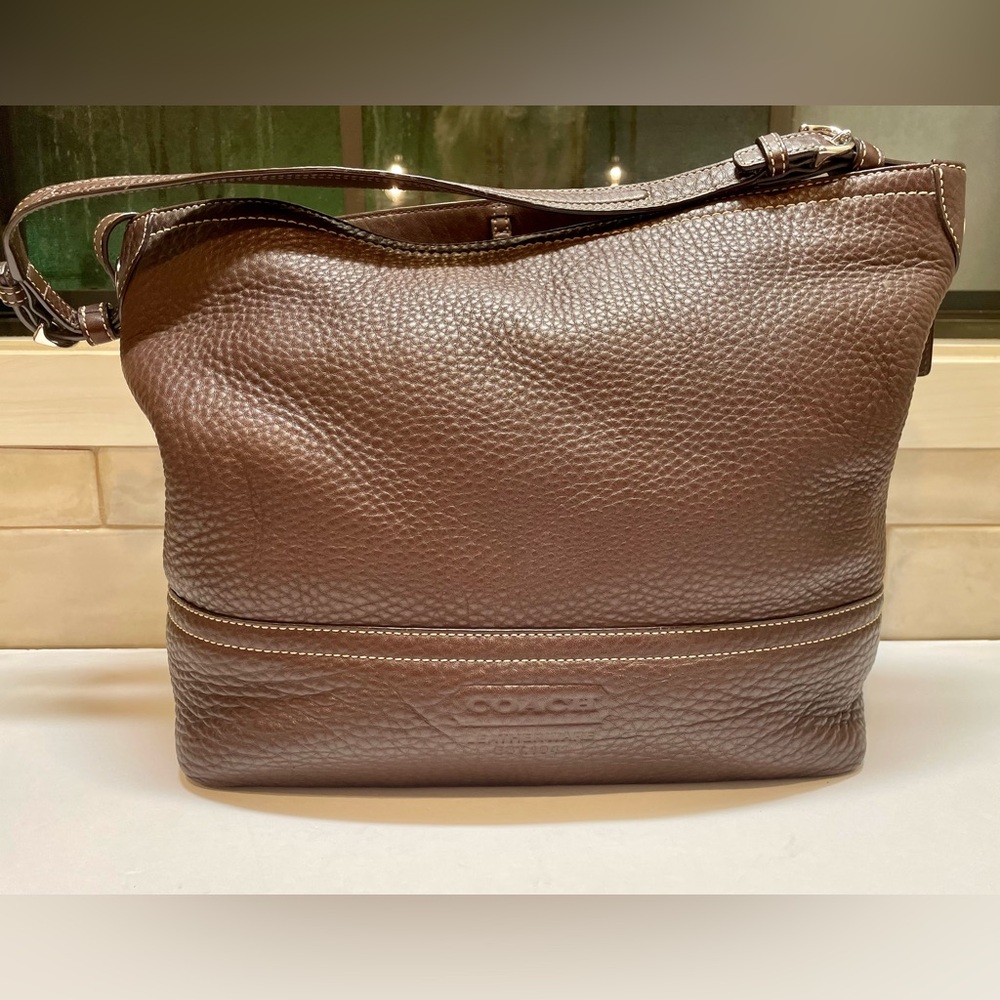 Coach EUC Pebbled Leather Shoulder Tote Hobo Bag